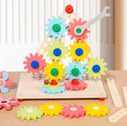 Juego de Engranajes de madera Montessori