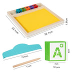 Bandeja de Arena Montessori para Trazar Letras y Aprender a Escribir Montessorikidschile