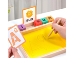 Bandeja de Arena Montessori para Trazar Letras y Aprender a Escribir Montessorikidschile