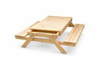 Mesa Sensorial de Arena con Bancas y Tapa de Madera Montessorikidschile