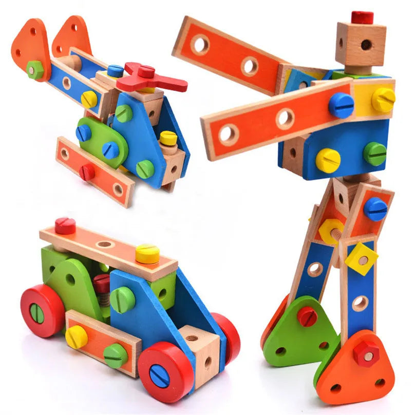 Armable de madera 70 piezas Montessorikidschile