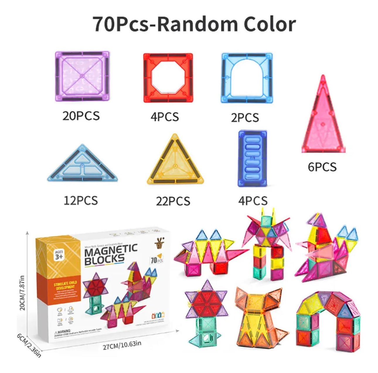 Magnéticos  70 piezas Montessorikidschile