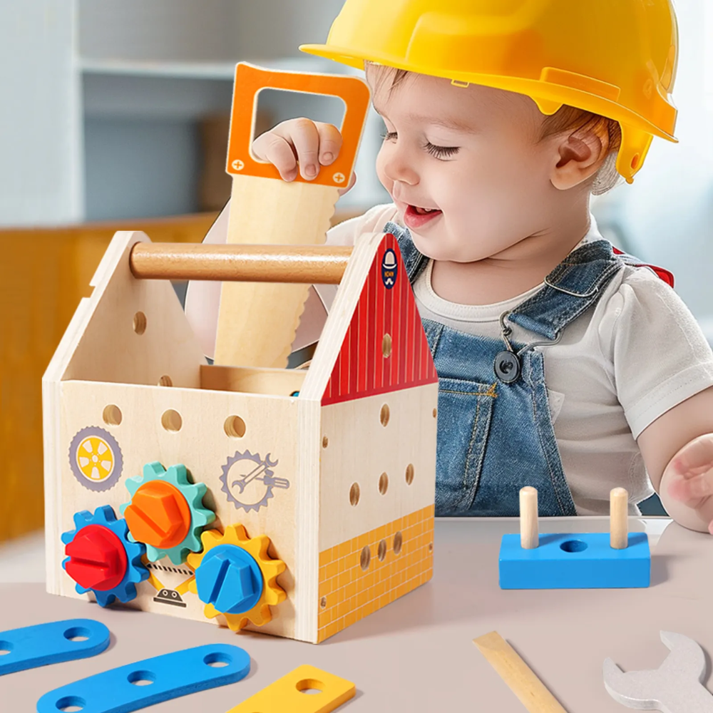 Caja de Herramientas de Madera Montessori Montessorikidschile