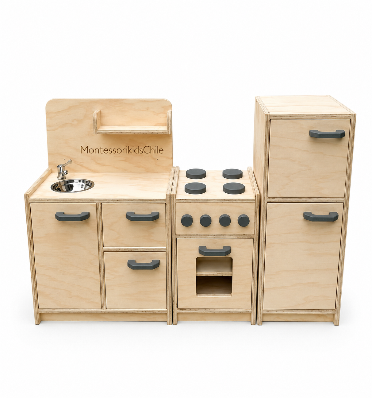 Cocina Montessori Modular de Madera – Set Completo Montessorikidschile