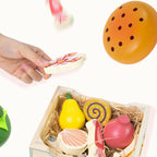 Set de Alimentos de Madera – Juego de Rol Montessori