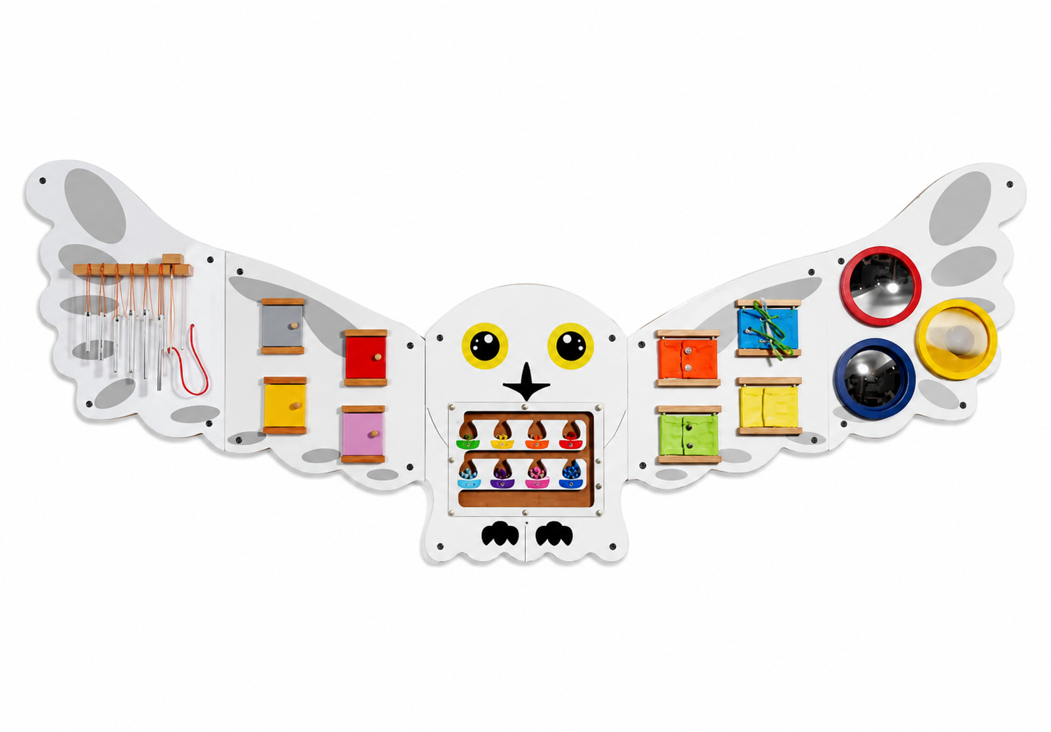 Tablero sensorial Búho Montessori Montessorikidschile
