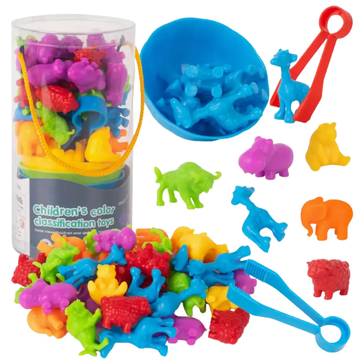 Juego de Clasificación de Colores y Animales | Kit Didáctico Montessori Montessorikidschile