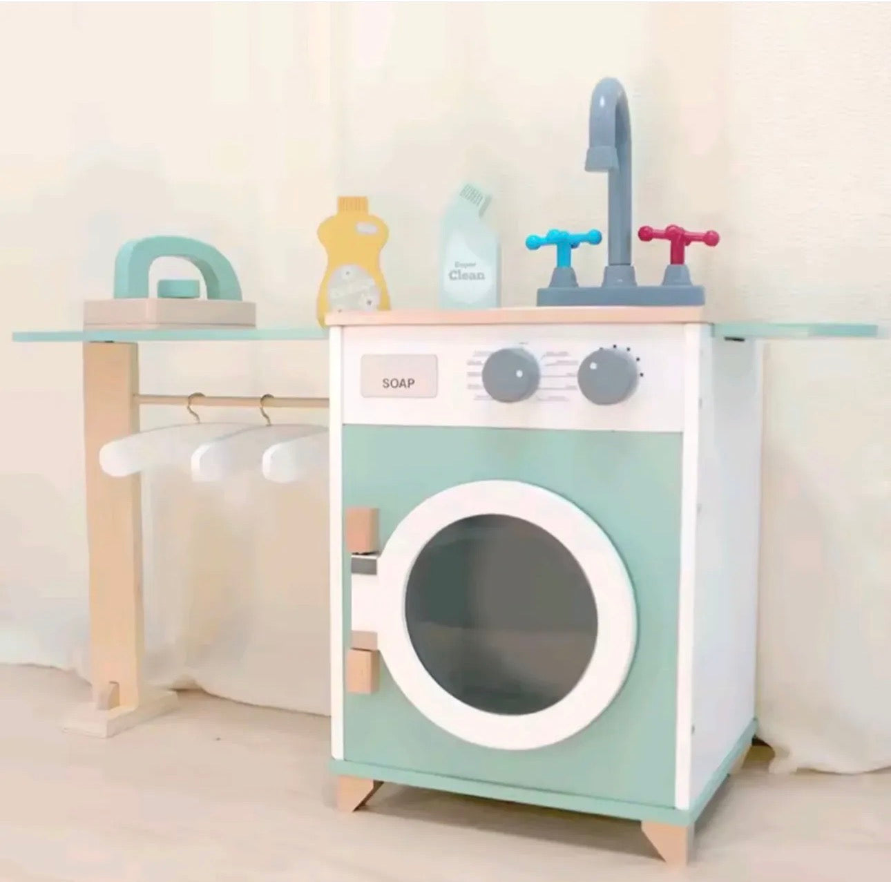 Lavandería de Madera Montessori para Niños | Juego Didáctico