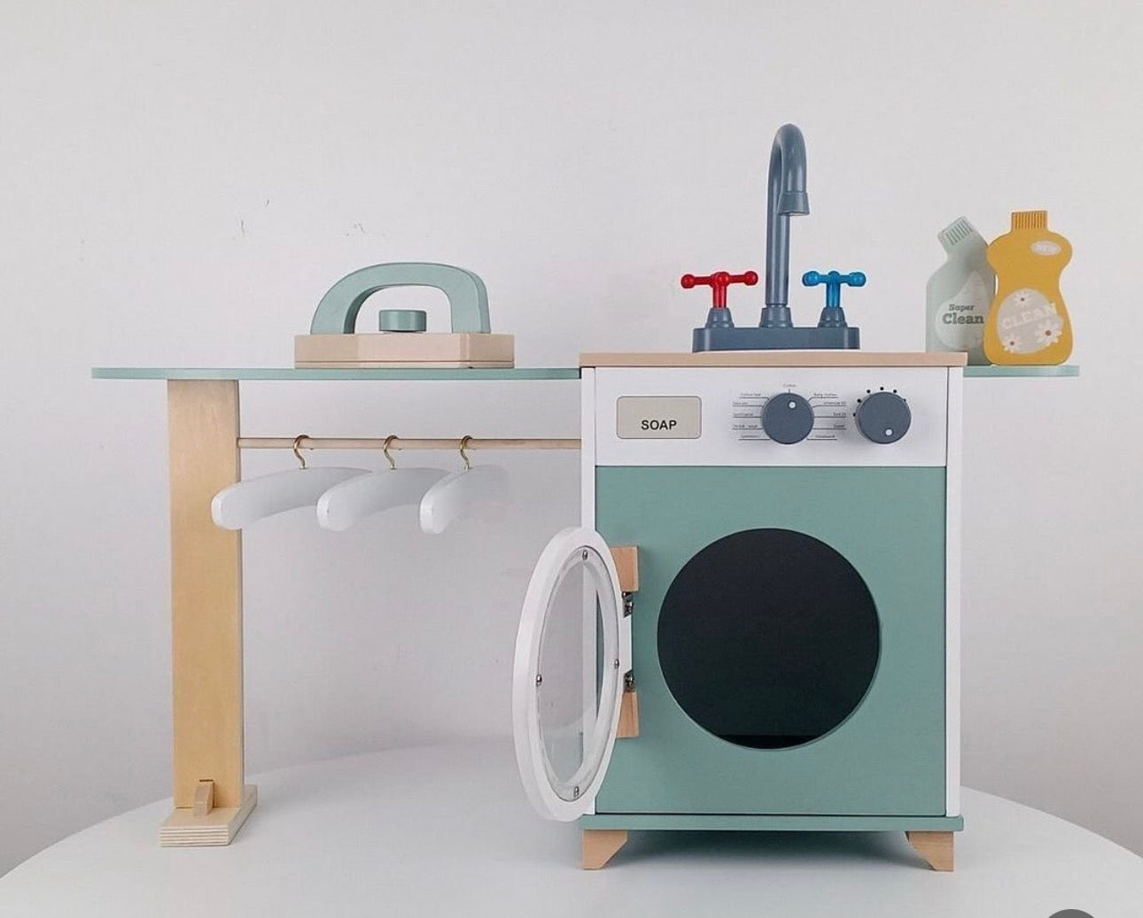 Lavandería de Madera Montessori para Niños | Juego Didáctico