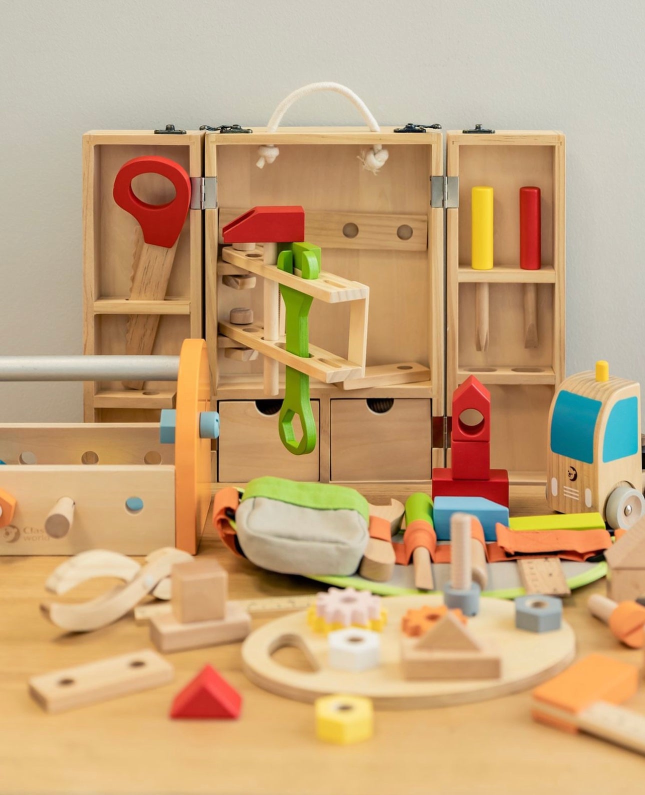 Caja de herramientas de madera - Montessorikidschile