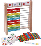 Ábaco de Madera con Tarjetas Numéricas y Repisa Montessorikidschile