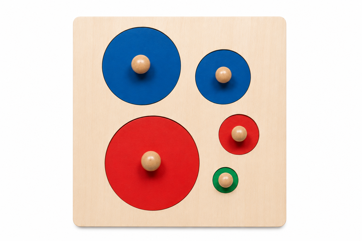 Círculo Montessori con perrilla de madera Montessorikidschile