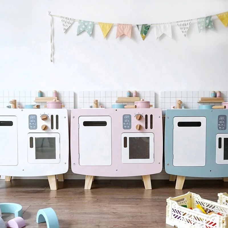 Cocinas de Madera Infantil Retro | Juego Montessori de Imaginación Montessorikidschile