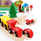 Pista de tren magnéticos de madera - Montessorikidschile