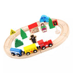 Pista de tren magnéticos de madera - Montessorikidschile
