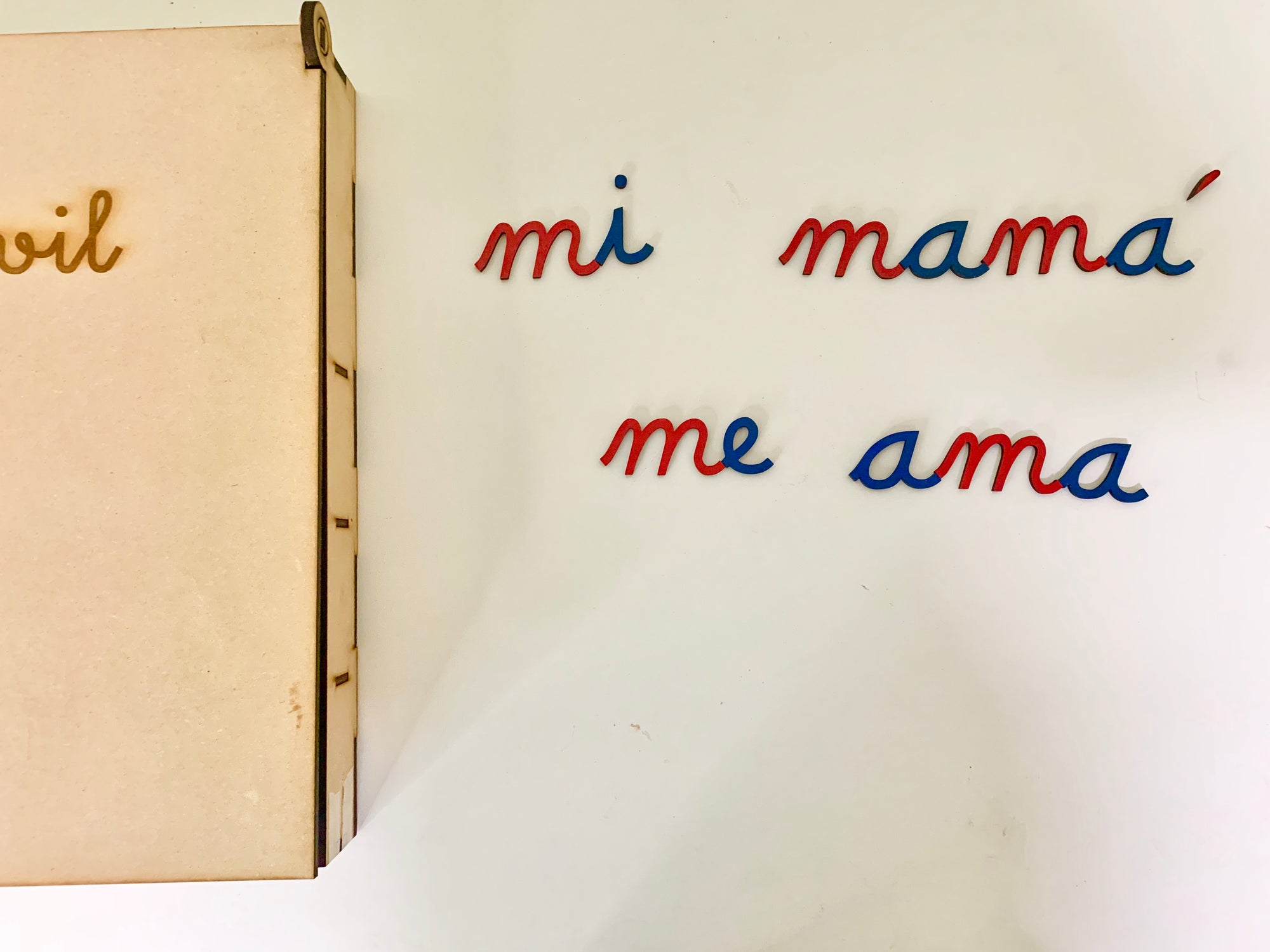 Alfabeto móvil 130 letras letra cursiva