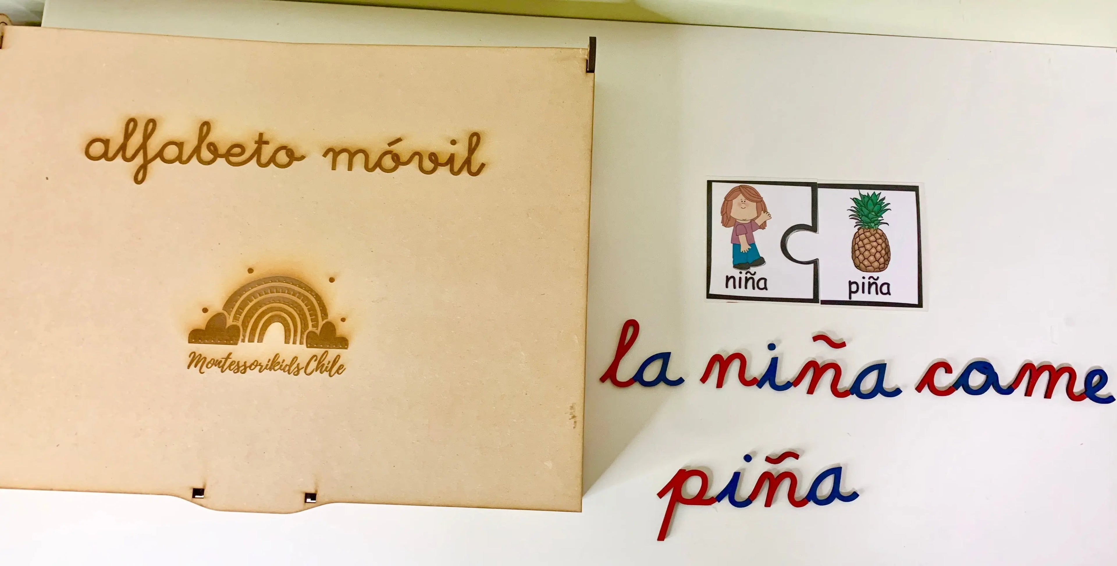 Alfabeto móvil 130 letras letra cursiva - Montessorikidschile