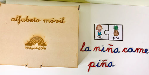 Alfabeto móvil 130 letras letra cursiva