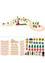 Pistas de autos de madera 40 piezas - Montessorikidschile