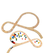 Pistas de autos de madera 40 piezas - Montessorikidschile