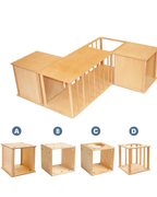 Tunel laberinto pikler + 2 Cubos Pikler Montessorikidschile