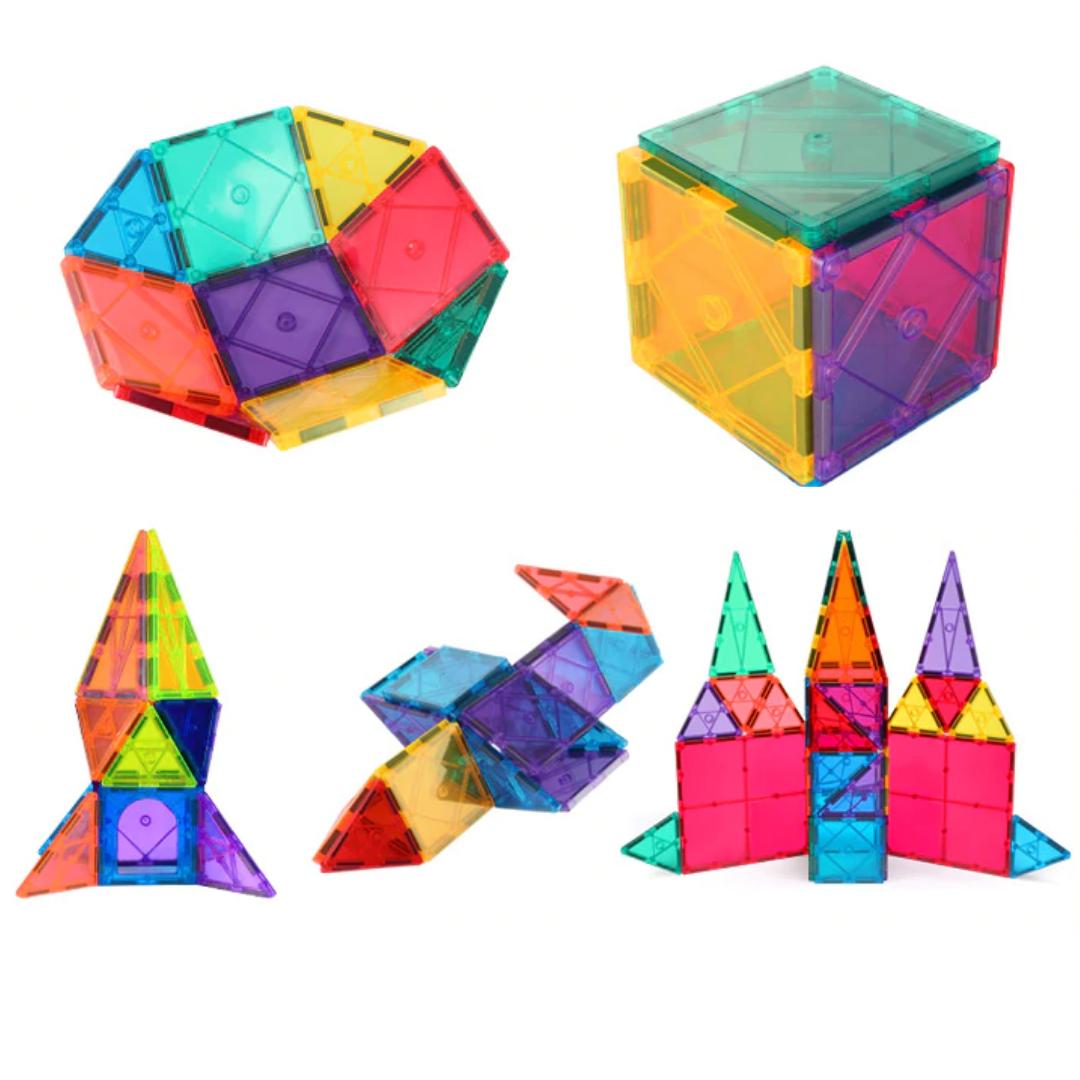 Set de Bloques Magnéticos – 40 piezas con caja - Montessorikidschile