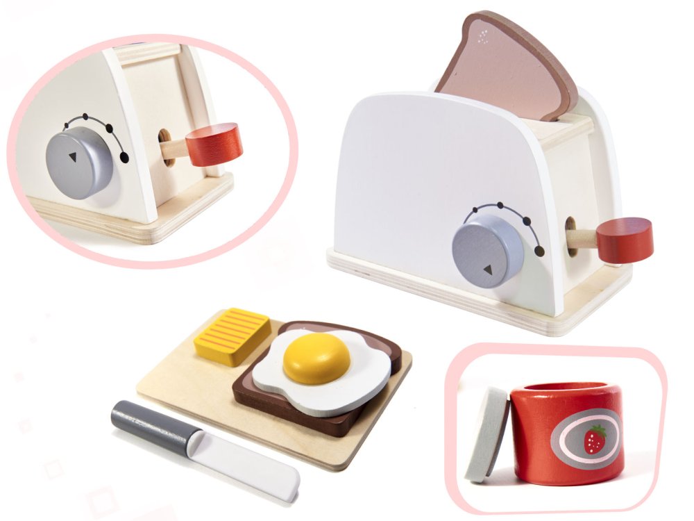 Tostadora de madera con accesorios Montessorikidschile