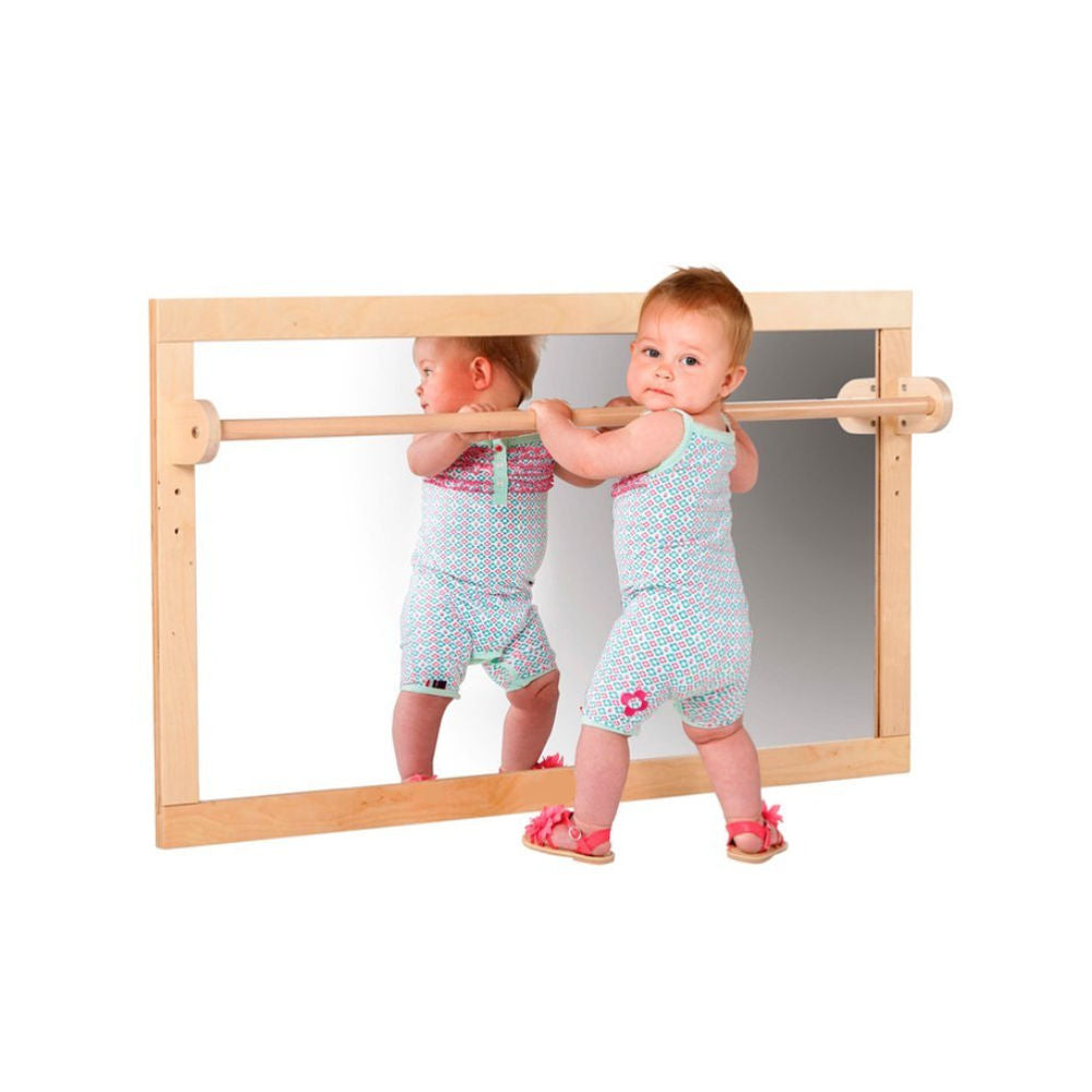 Espejo Montessori con Barra de Alzamiento Simple – 120 x 60 - Montessorikidschile